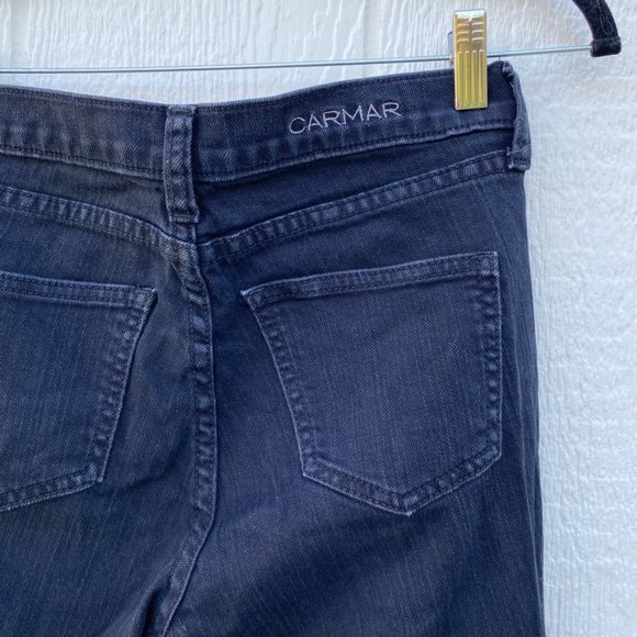 Carmar Destroyed Black Denim Jeans Ripped Distressed Size 27 - Picture 6 of 10
